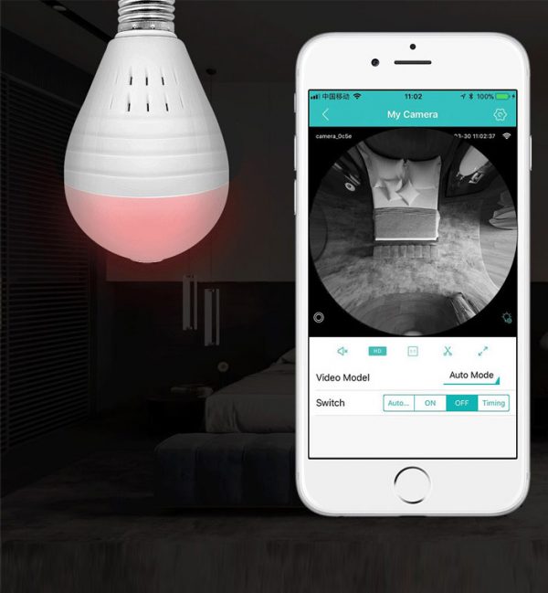 Камера лампочка Wi-Fi camera IP 360 градусів