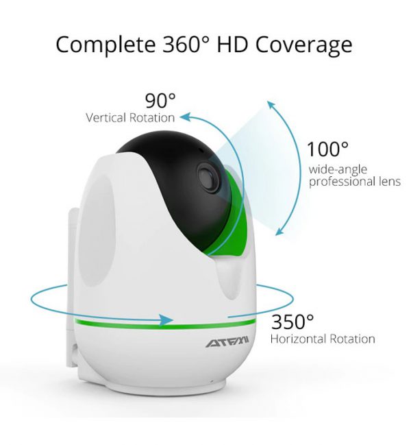 Камера ATFMI T7 1mp відеоняня поворотна IP Wi-Fi camera